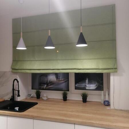 Римские шторы светло-зеленые